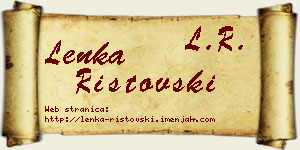 Lenka Ristovski vizit kartica